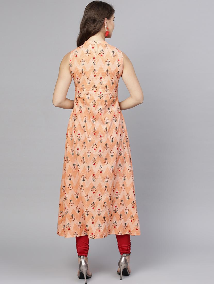 high low printed kurta - 15857125 - Zoom Image - 3