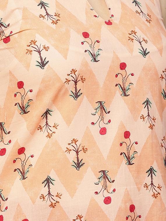 high low printed kurta - 15857125 - Zoom Image - 4