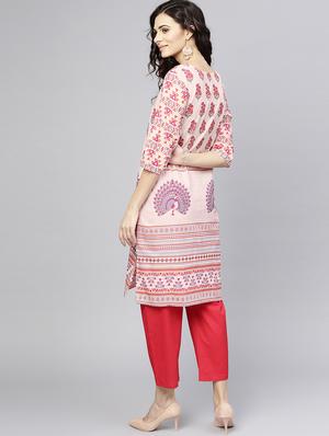printed straight kurta - 15857130 - Standard Image - 3