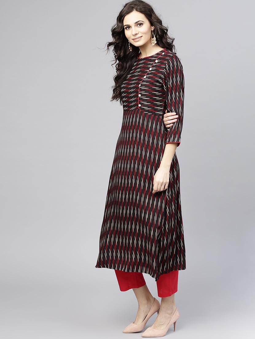 a-line printed kurta - 15857135 - Zoom Image - 2