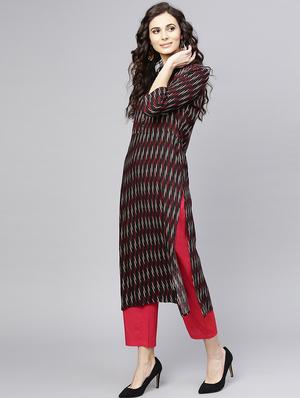 printed straight kurta - 15857138 - Standard Image - 2