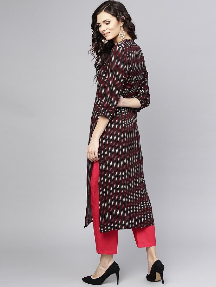 printed straight kurta - 15857138 - Zoom Image - 3