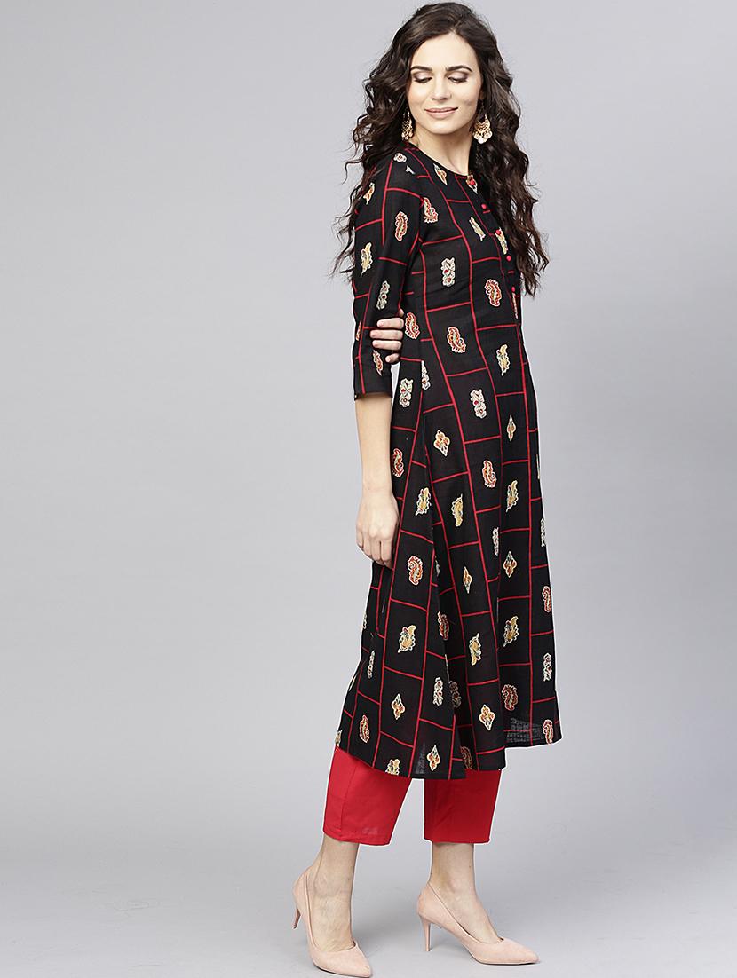 a-line printed kurta - 15857144 - Zoom Image - 2