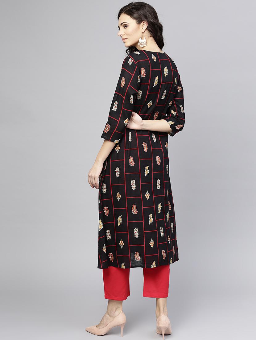 a-line printed kurta - 15857144 - Zoom Image - 3