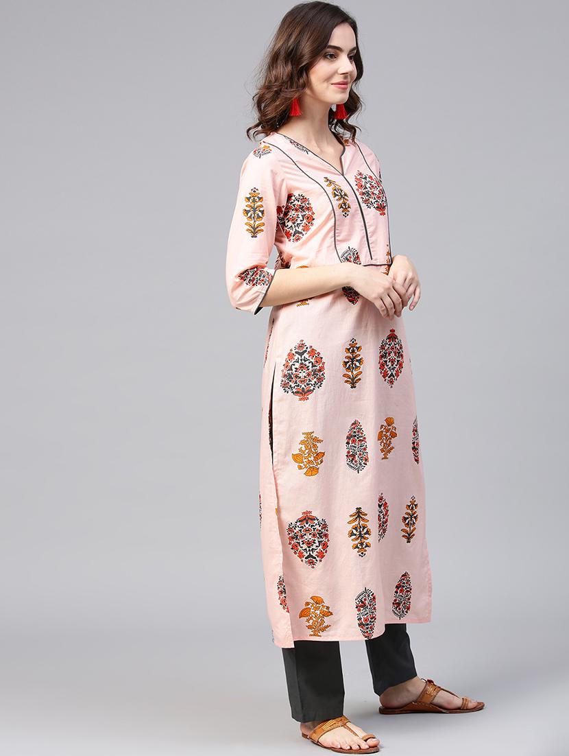 printed straight kurta - 15857148 - Zoom Image - 2