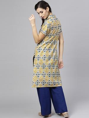 straight printed straight kurta - 15857150 - Standard Image - 3