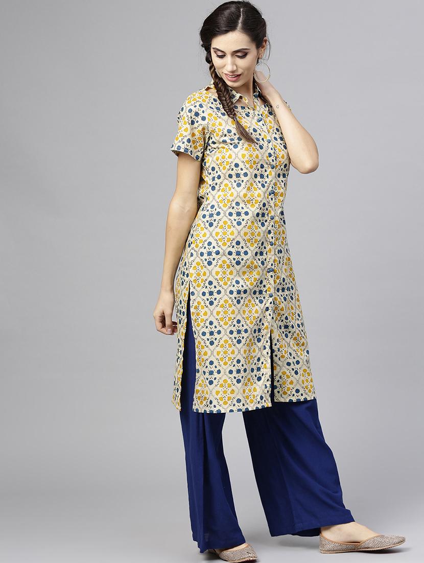 straight printed straight kurta - 15857150 - Zoom Image - 2