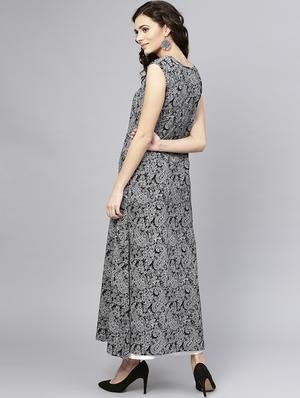 printed a-line kurta - 15857152 - Standard Image - 3