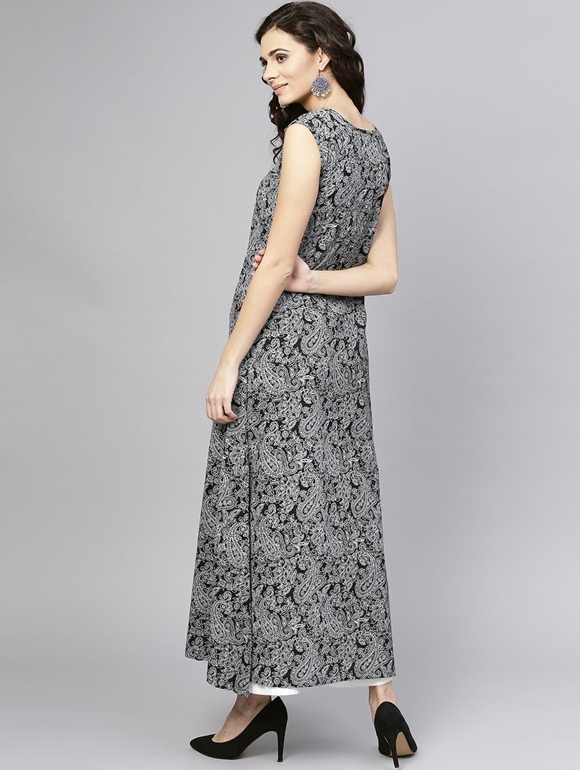 printed a-line kurta - 15857152 - Zoom Image - 3
