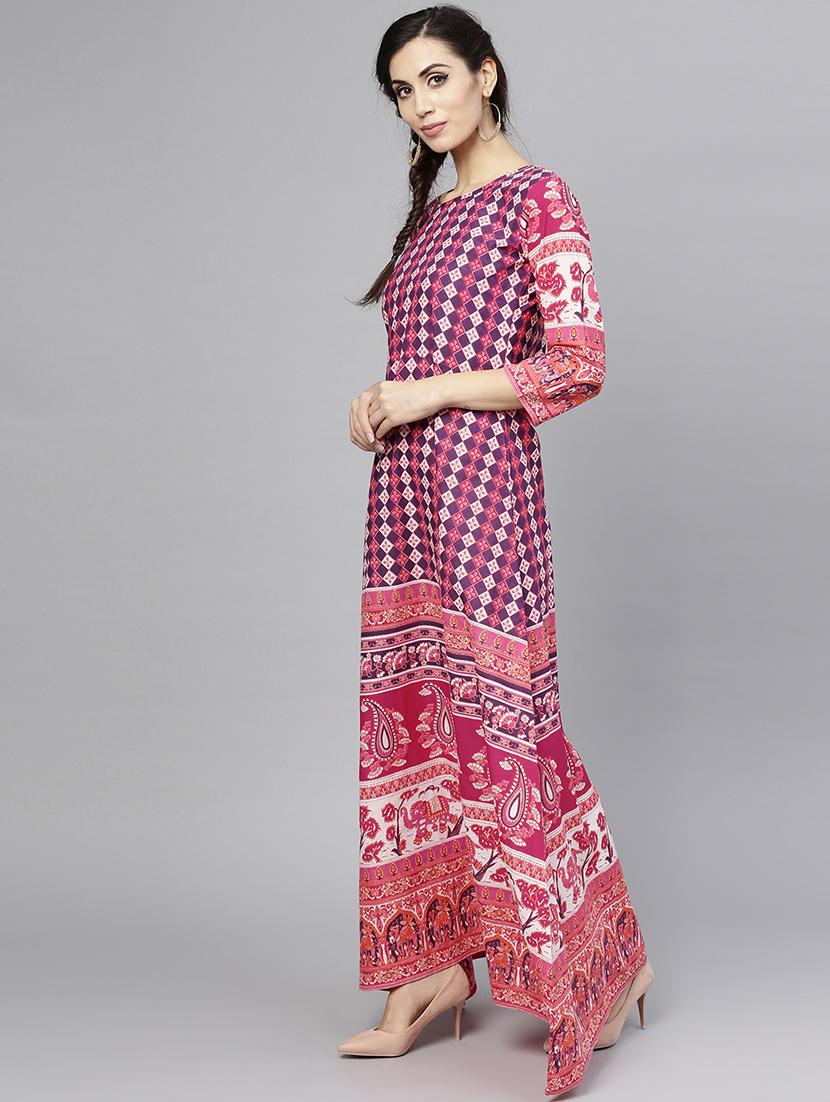 printed a-line kurta - 15857153 - Zoom Image - 2