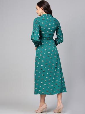 quirky button up a-line dress - 15857161 - Standard Image - 3