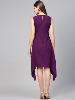 piping detail asymmetric dress - 15857163 - Standard Image - 3