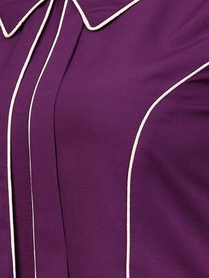 piping detail asymmetric dress - 15857163 - Standard Image - 4
