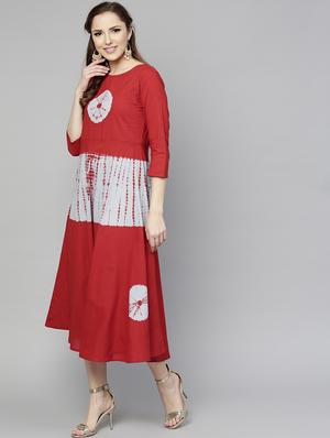 tied and dyed flared dress - 15857167 - Standard Image - 2