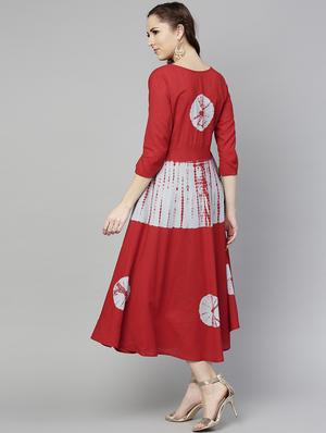 tied and dyed flared dress - 15857167 - Standard Image - 3