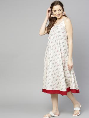 contrast binding a-line dress - 15857168 - Standard Image - 2