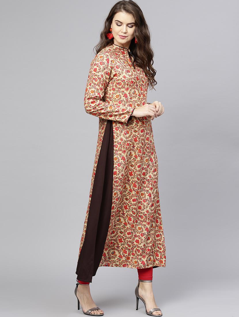 a-line printed kurta - 15857175 - Zoom Image - 2