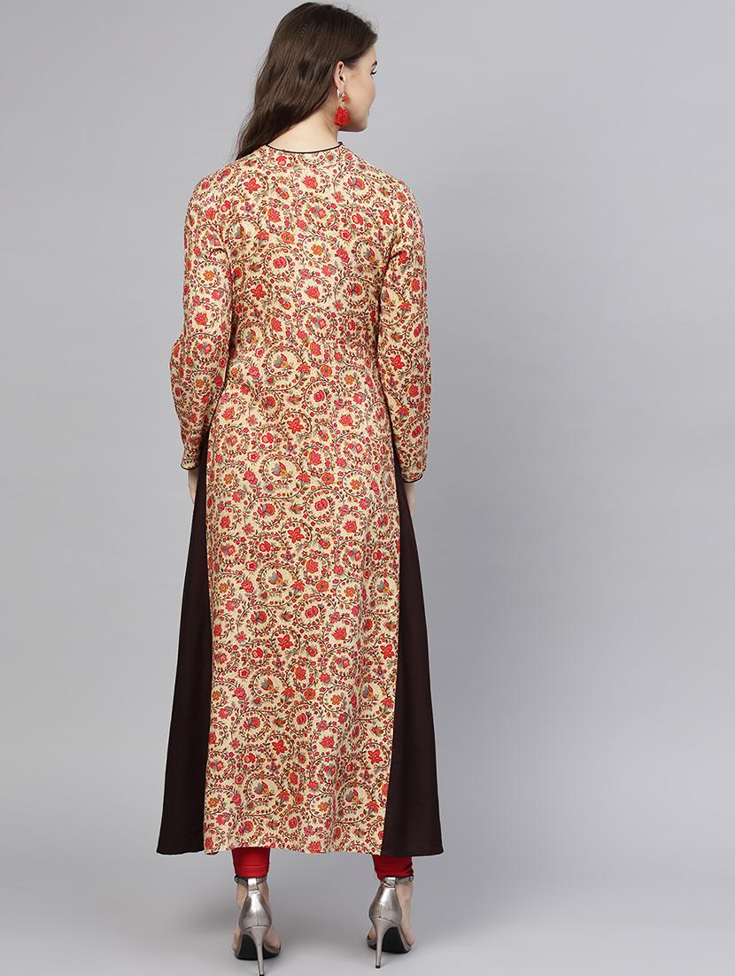 a-line printed kurta - 15857175 - Zoom Image - 3