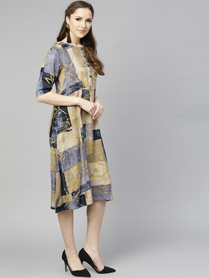 abstract button detail dress - 15857181 - Standard Image - 2