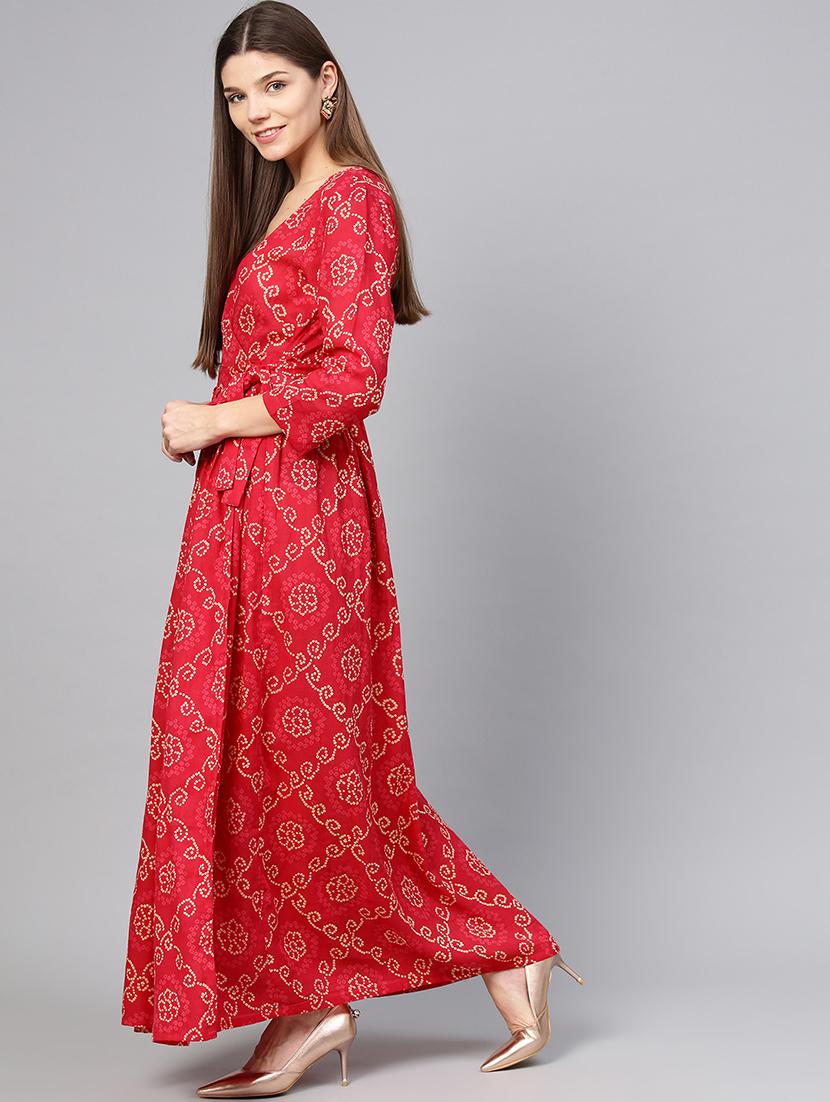 flared bandhani dress - 15857183 - Zoom Image - 2