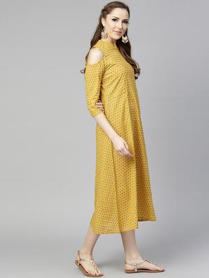 mock neck cold shoulder dress - 15857184 - Standard Image - 2
