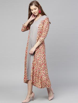 a-line printed dress - 15857188 - Standard Image - 2