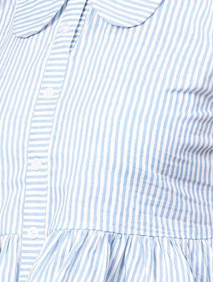 button up striped asymmetric crop top - 15857197 - Standard Image - 5