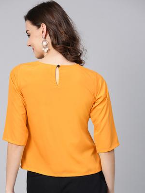 ruffle trim crew neck top - 15857198 - Standard Image - 3