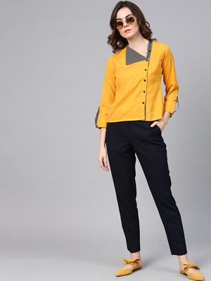 checkered paneled button up top - 15857200 - Standard Image - 4