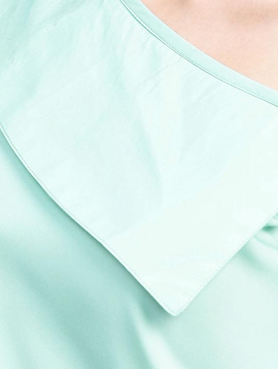 slit sleeved single shoulder top - 15857212 - Zoom Image - 5