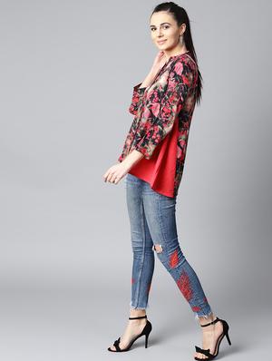 mesh paneled button up top - 15857220 - Standard Image - 4
