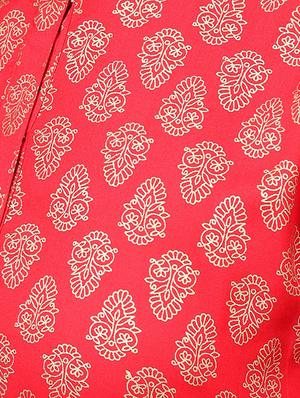 foil printed kurta with palazzo set - 15857237 - Standard Image - 5