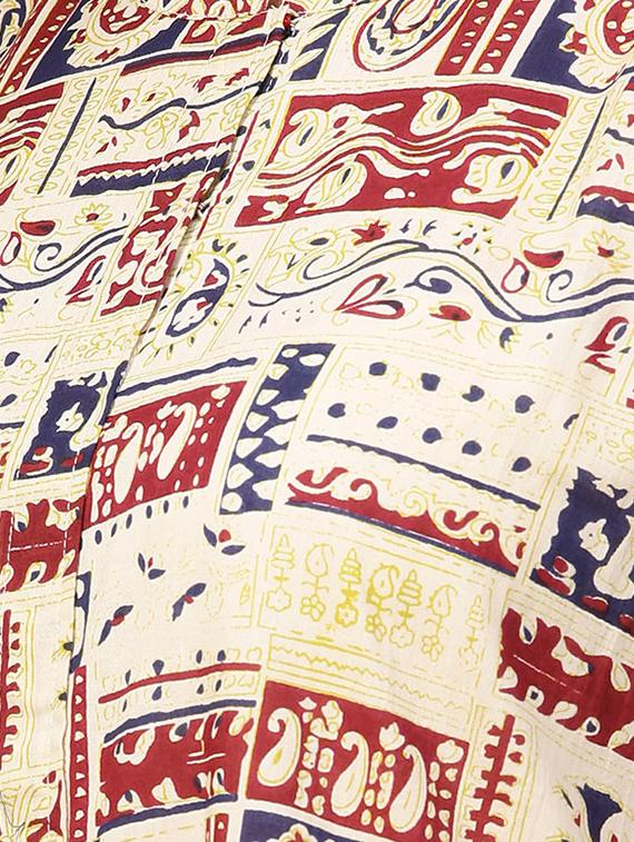 printed bell sleeved kurta with palazzo set - 15857242 - Zoom Image - 4