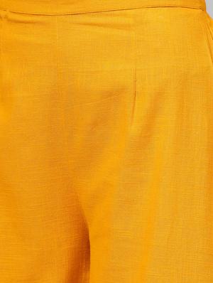 solid gota patti kurta with palazzo set - 15857253 - Standard Image - 4
