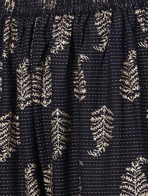 foil printed kurta with palazzo set - 15857256 - Standard Image - 5