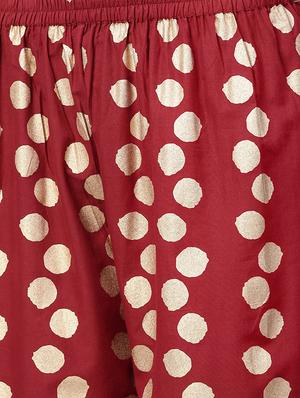 foil printed kurta palazzo set - 15857258 - Standard Image - 4