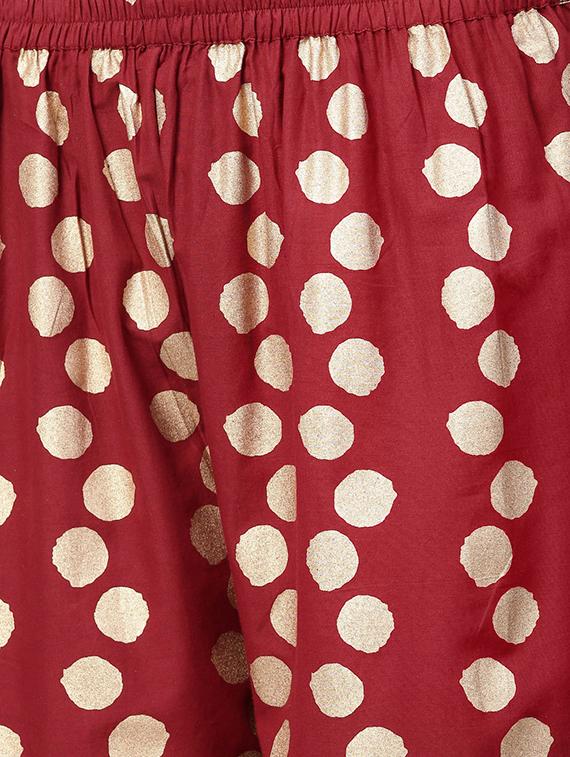 foil printed kurta palazzo set - 15857258 - Zoom Image - 4