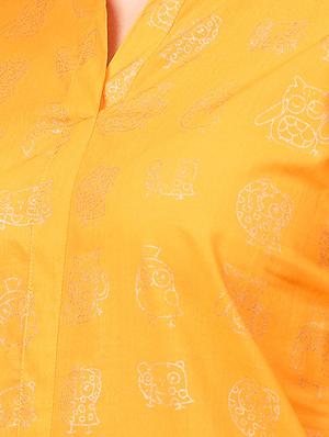 foil printed kurta palazzo set - 15857263 - Standard Image - 5
