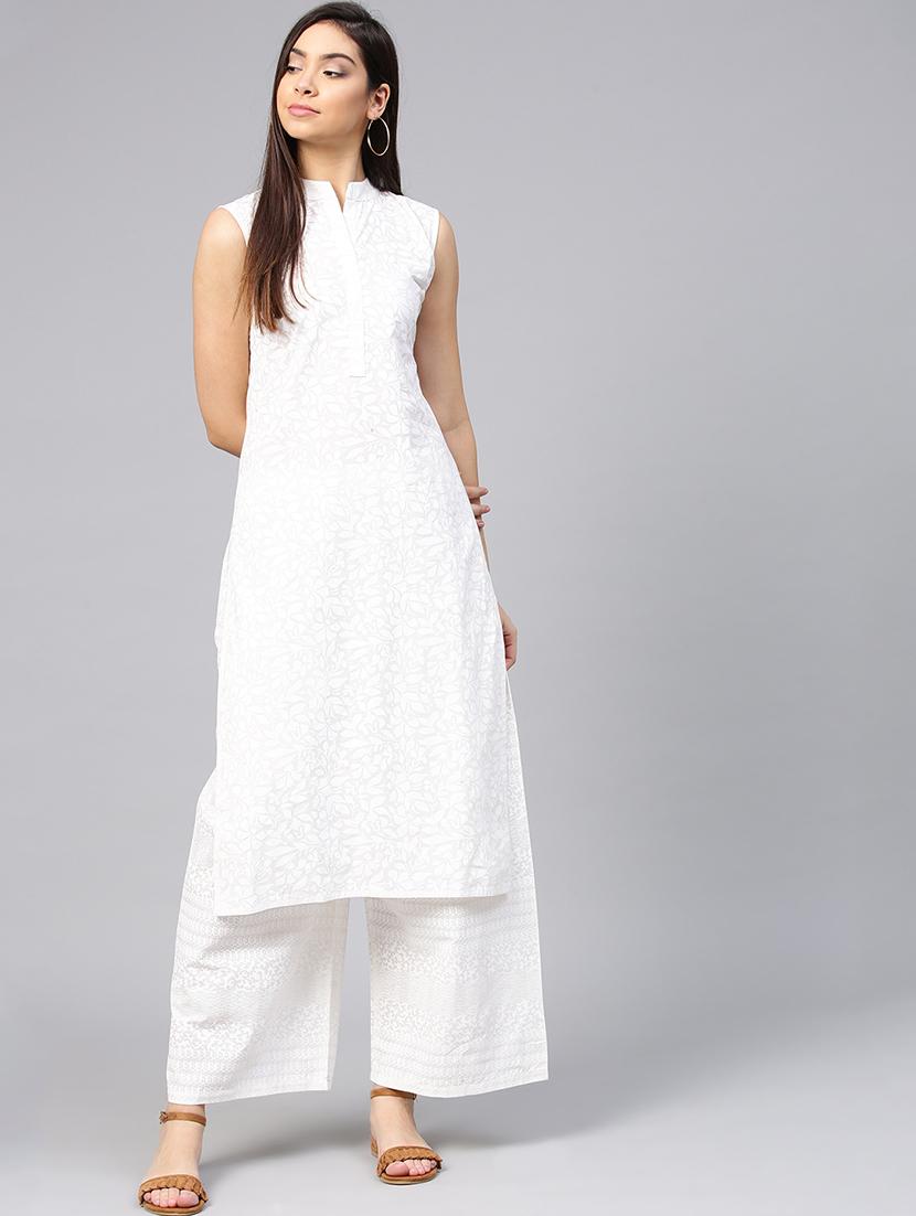 printed kurta palazzo set - 15857267 - Zoom Image - 1