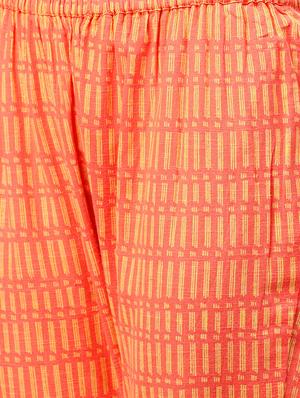 printed high-low kurta with palazzo set - 15857273 - Standard Image - 5