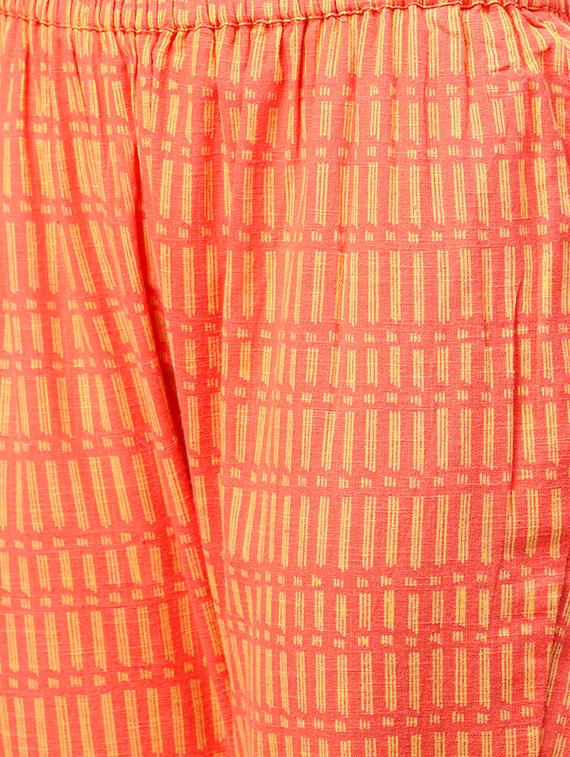 printed high-low kurta with palazzo set - 15857273 - Zoom Image - 5