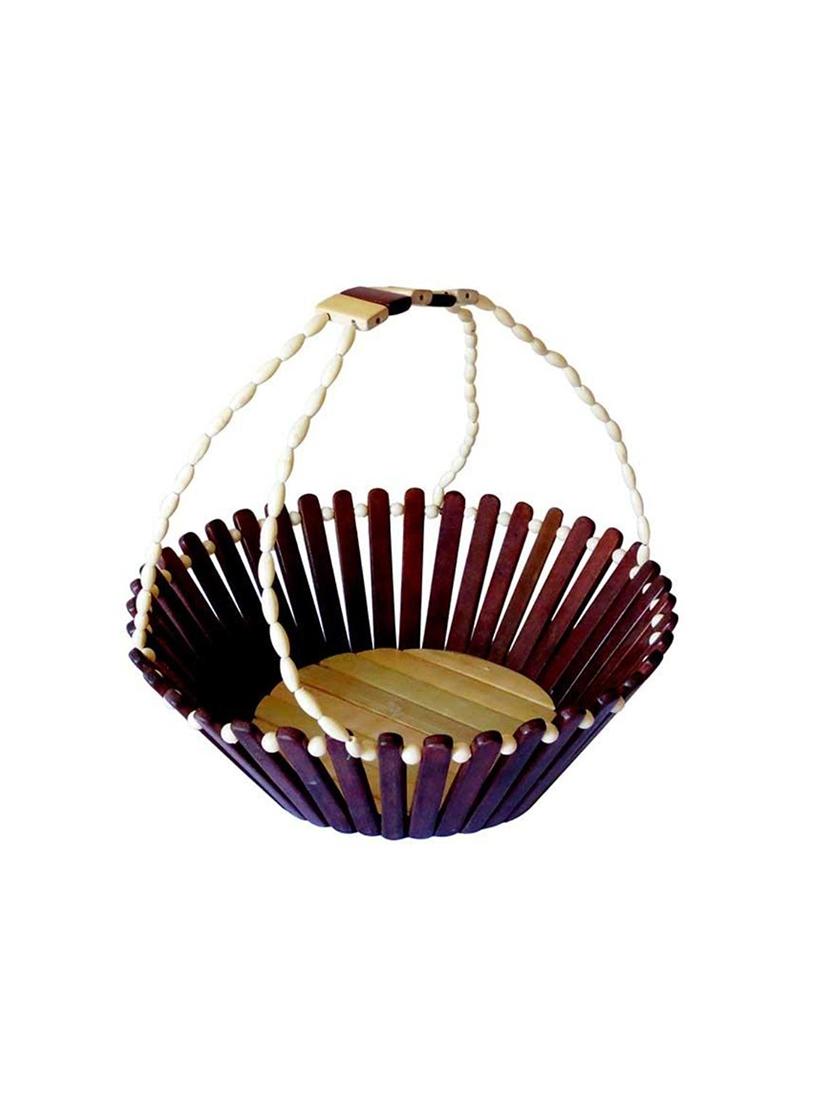 wooden fruit basket with handle - 15857281 - Zoom Image - 2