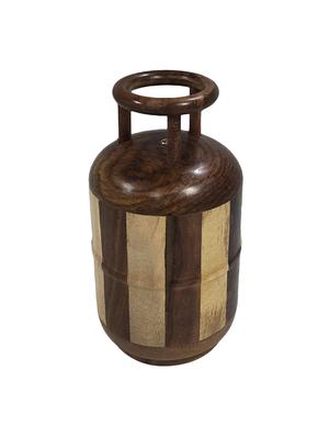 desi karigar wooden money bank cylinder shape - 15857282 - Standard Image - 2