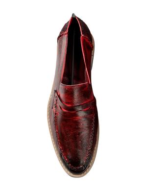 red slip on casual shoes - 15857298 - Standard Image - 4