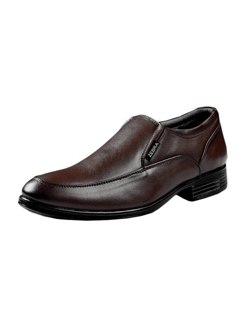 brown slip on formal shoe - 15857311 - Standard Image - 1