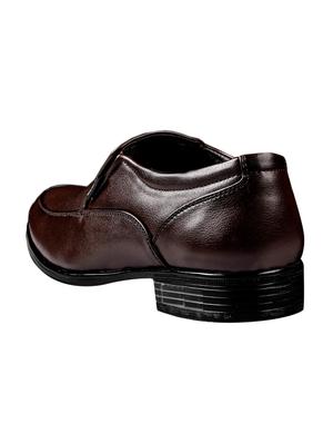 brown slip on formal shoe - 15857311 - Standard Image - 3