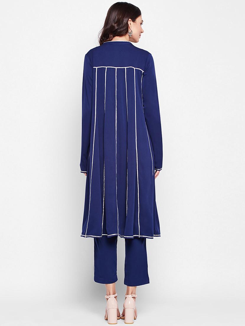 gota patti kurta with pant set - 15857415 - Zoom Image - 3