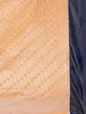 self design banarasi saree with blouse - 15857761 - Standard Image - 4