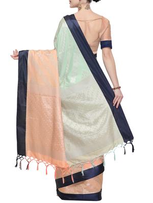 self design banarasi saree with blouse - 15857763 - Standard Image - 2