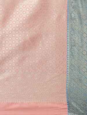 self design banarasi saree with blouse - 15857783 - Standard Image - 4